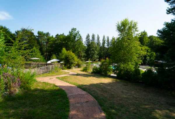 Allée du camping - Une allée verdoyante du camping