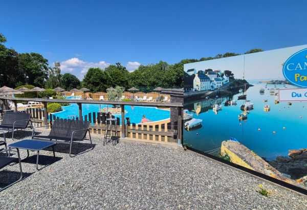 Vue sur la piscine - MOBIL-HOME XXL : Stacaravan 10 personen