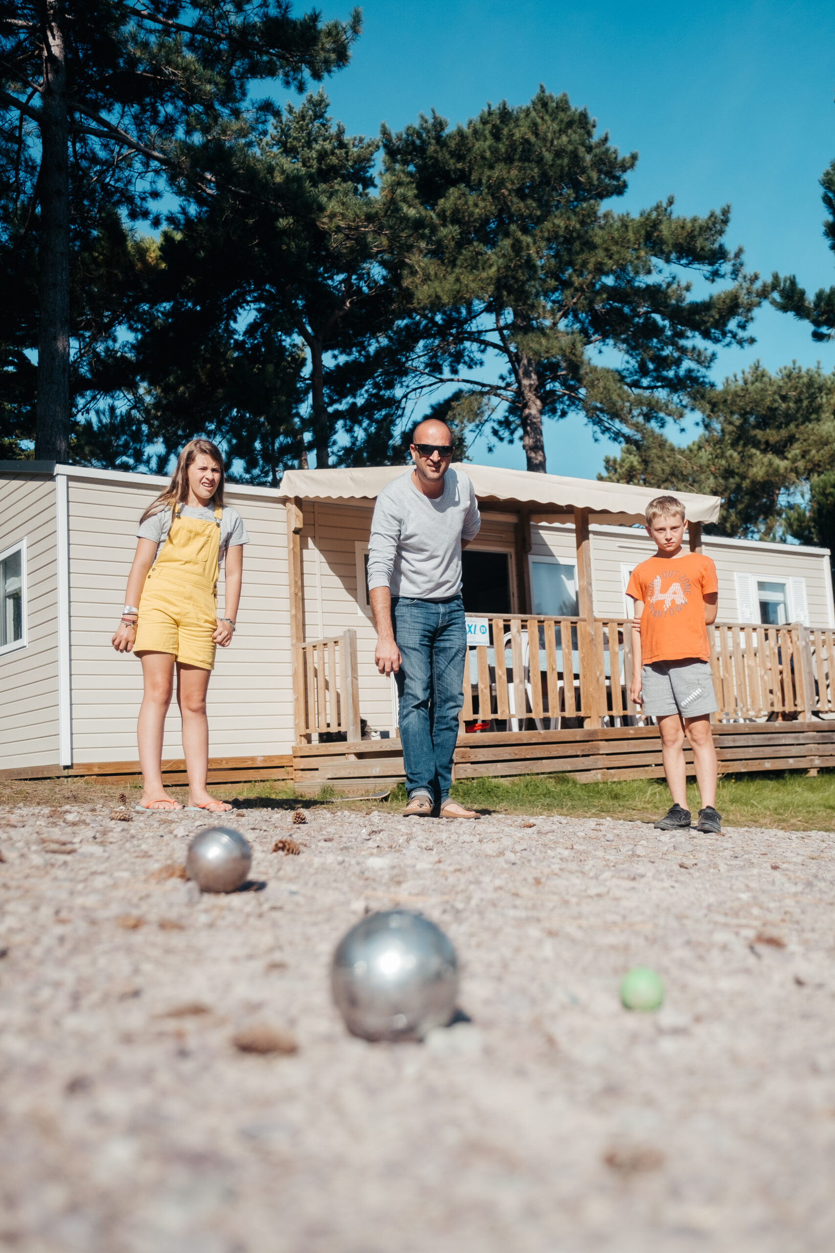 Camping met stacaravan XXL