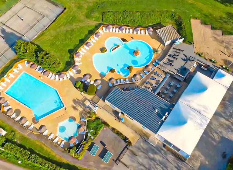 Campingplatz Le Quinquis aus der Luft gesehen