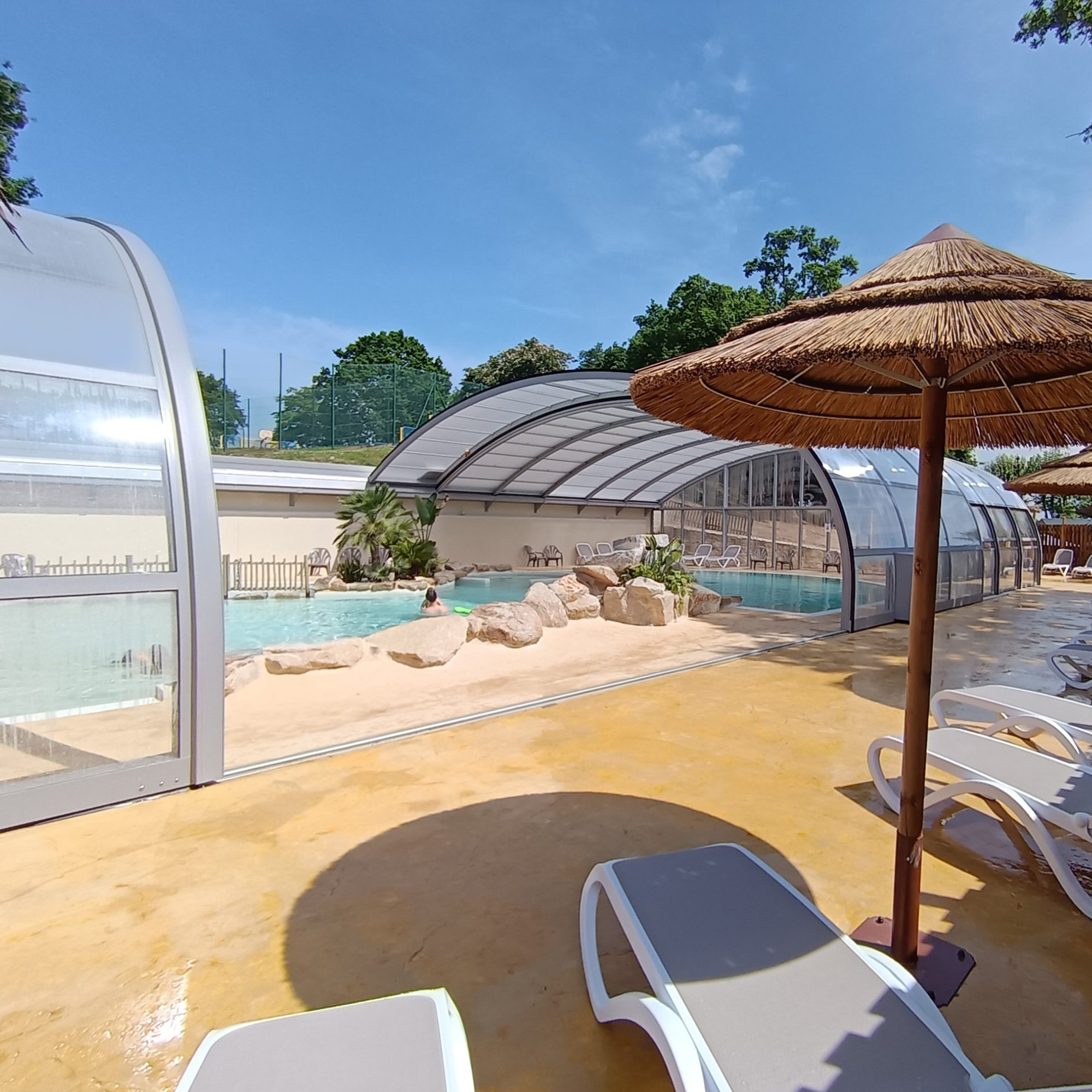 Zwembad La Hallerais Mobil-home XXL